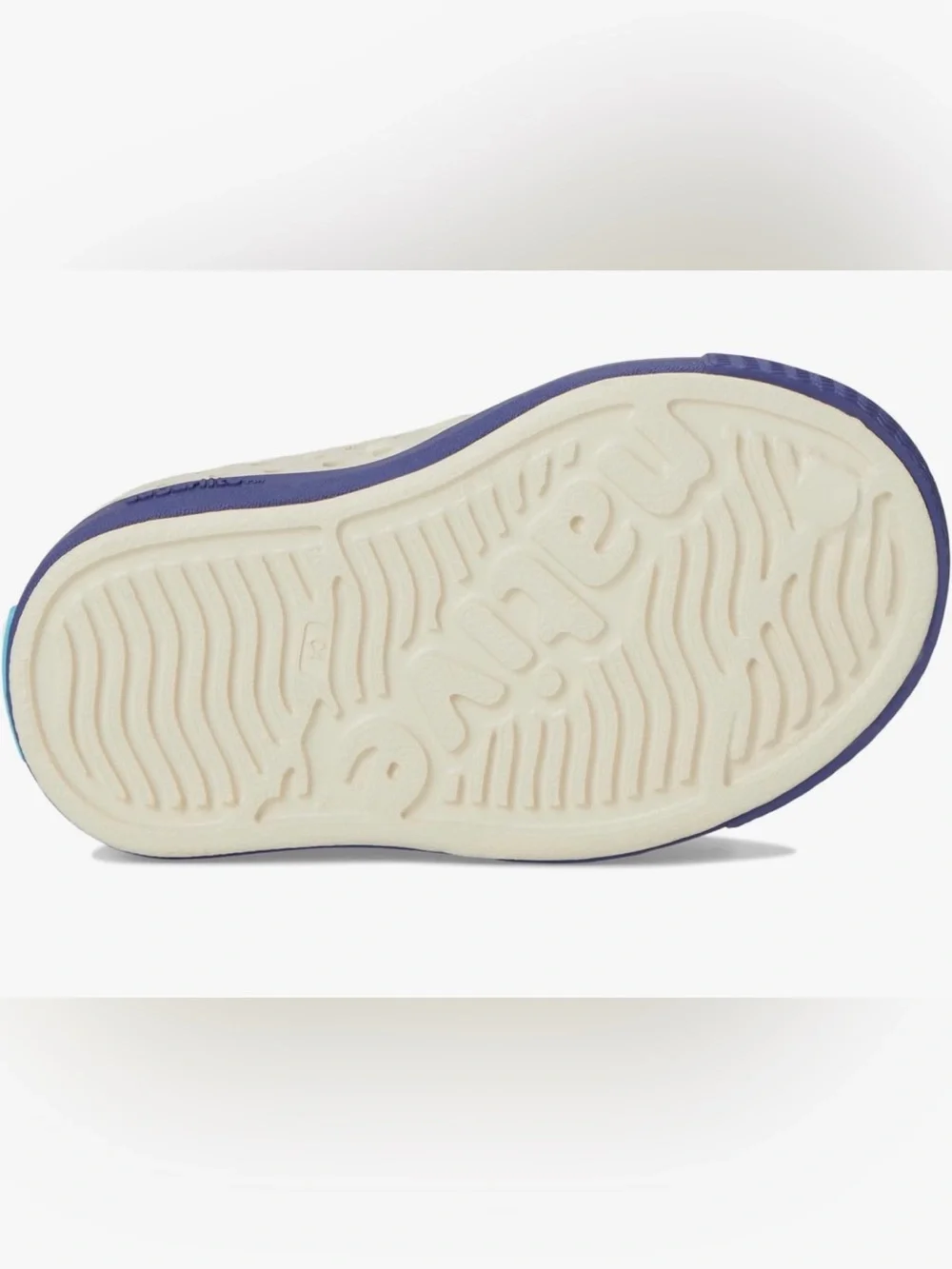 Native Shoes Kids' Jefferson Slip-On Shoe Color:Bone White/Ink Blue Sizes:J5, J6 - Picture 3 of 8